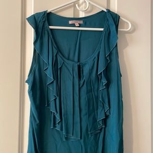 Romeo and Juliet turquoise tank top with ruffles